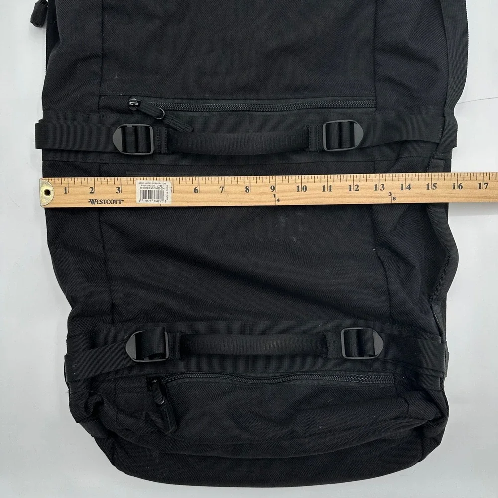 Evolved Motion Black Roll Top Rucking Backpack w/ 2 Water Bladders 30L Bag READ